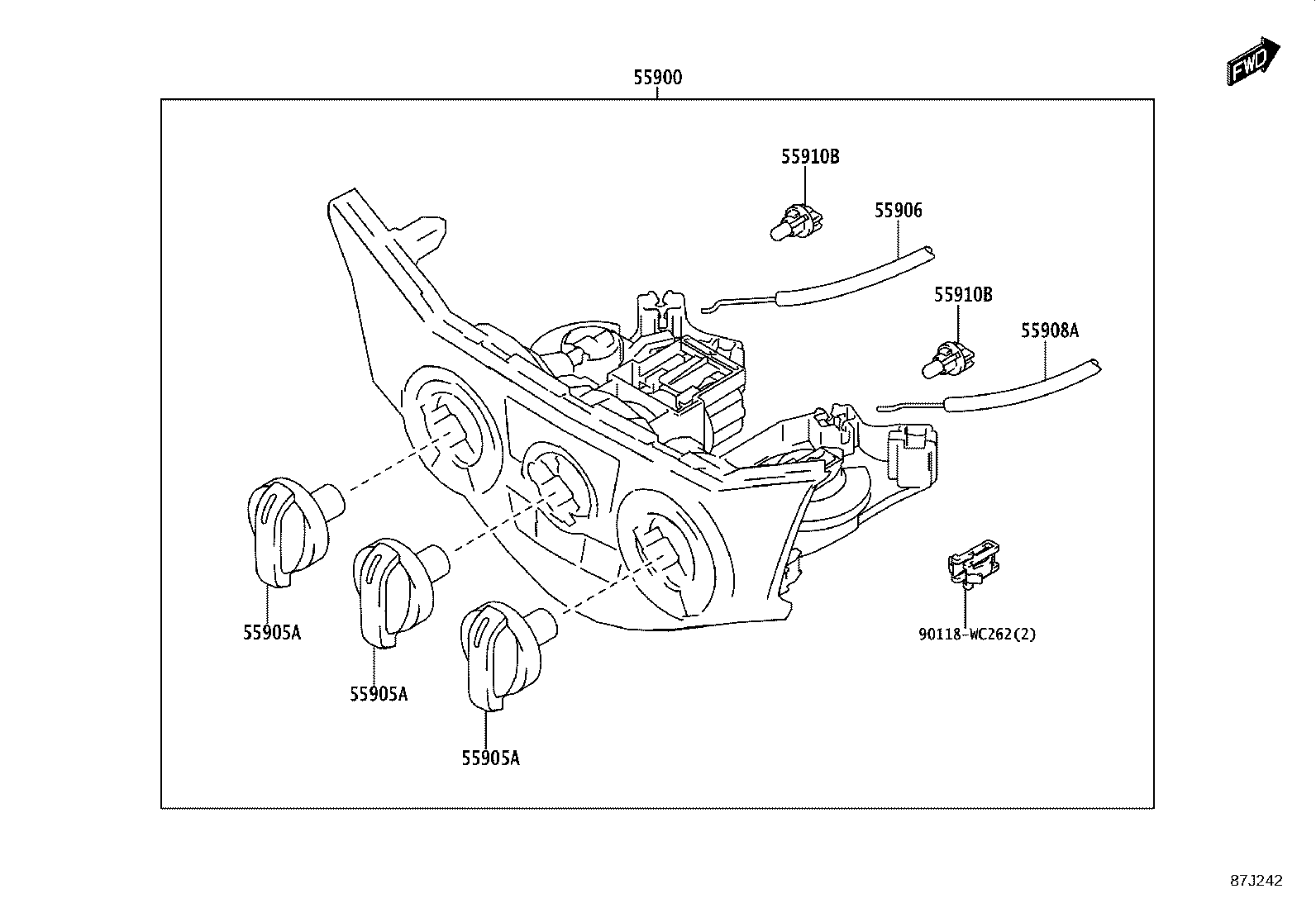 55870-WC002 DUCT SUB-ASSY, HEATER TO REGISTER, NO.2 product image