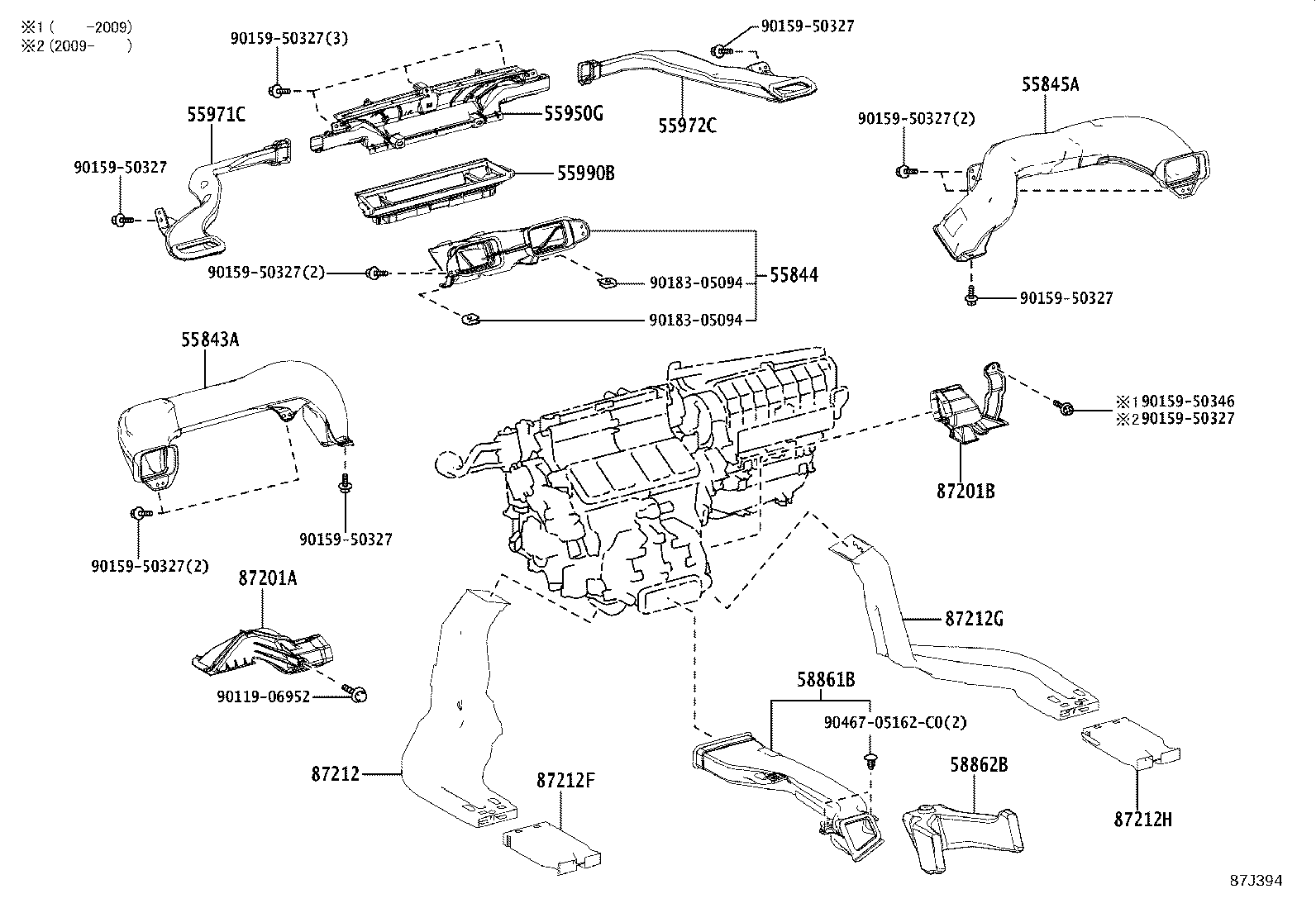 55844-53100 DUCT, HEATER TO REGISTER, NO.2 product image