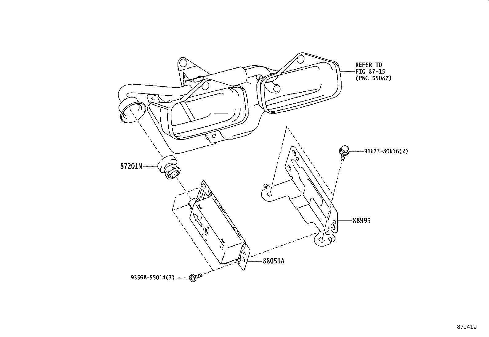 88995-30030 BRACKET,ION GENERATOR, NO.1 product image