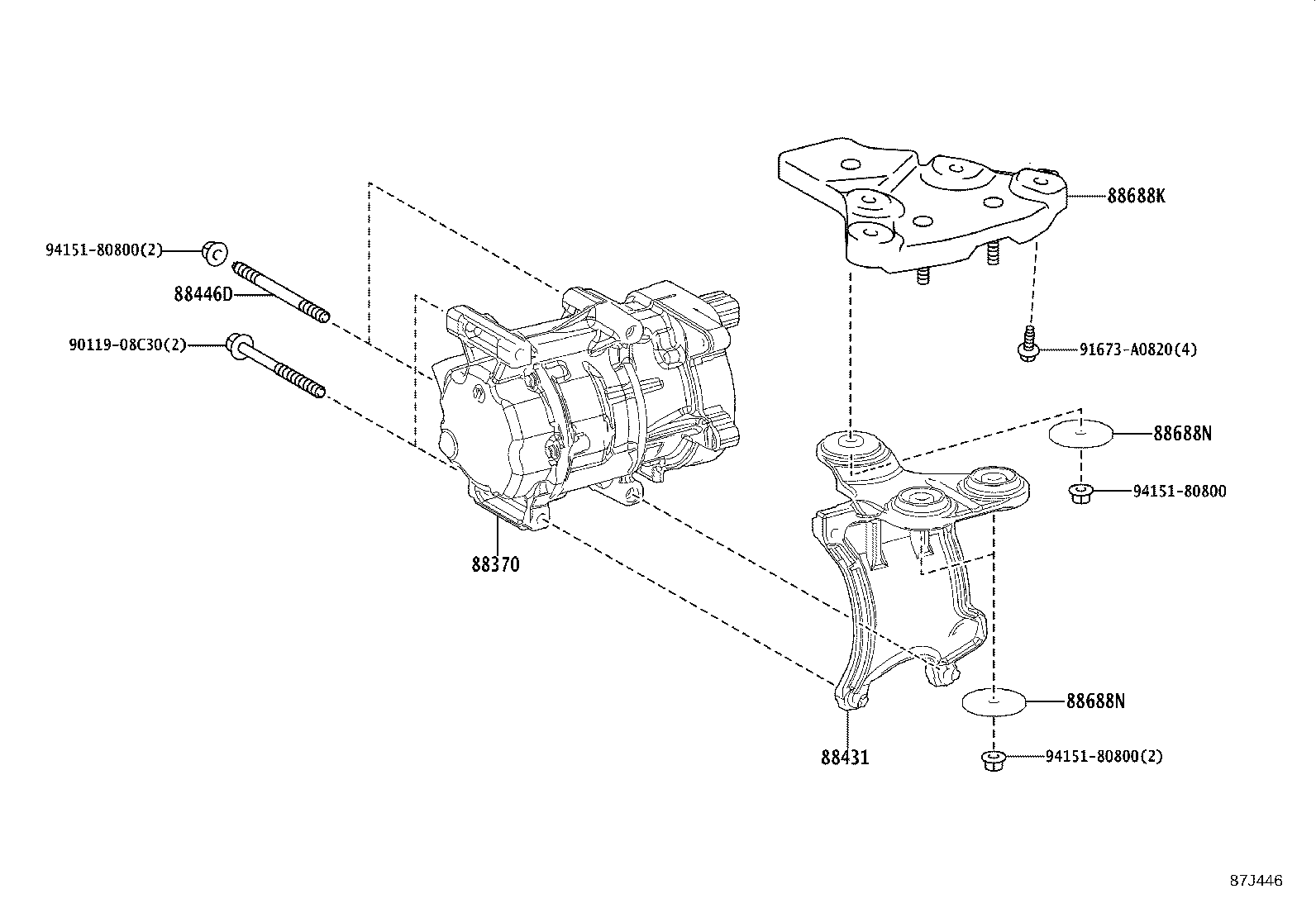 88688-62060 BRACKET, COOLER product image