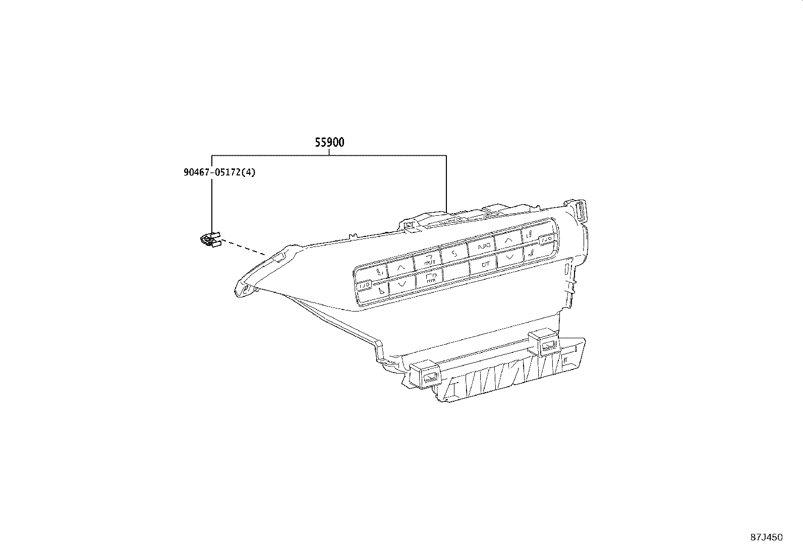 55844-62030 DUCT, HEATER TO REGISTER, NO.2 product image