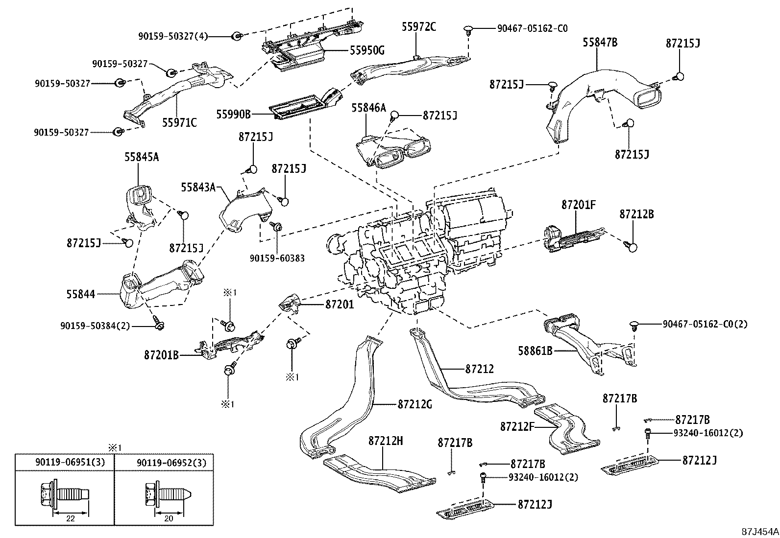 Toyota 55900-62090 CONTROL ASSY, AIR CONDITIONER