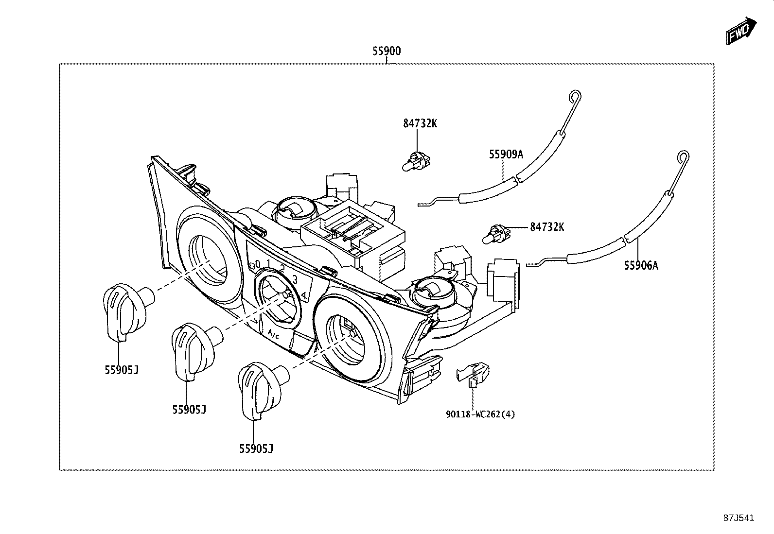 55900-WC006 CONTROL ASSY, AIR CONDITIONER product image
