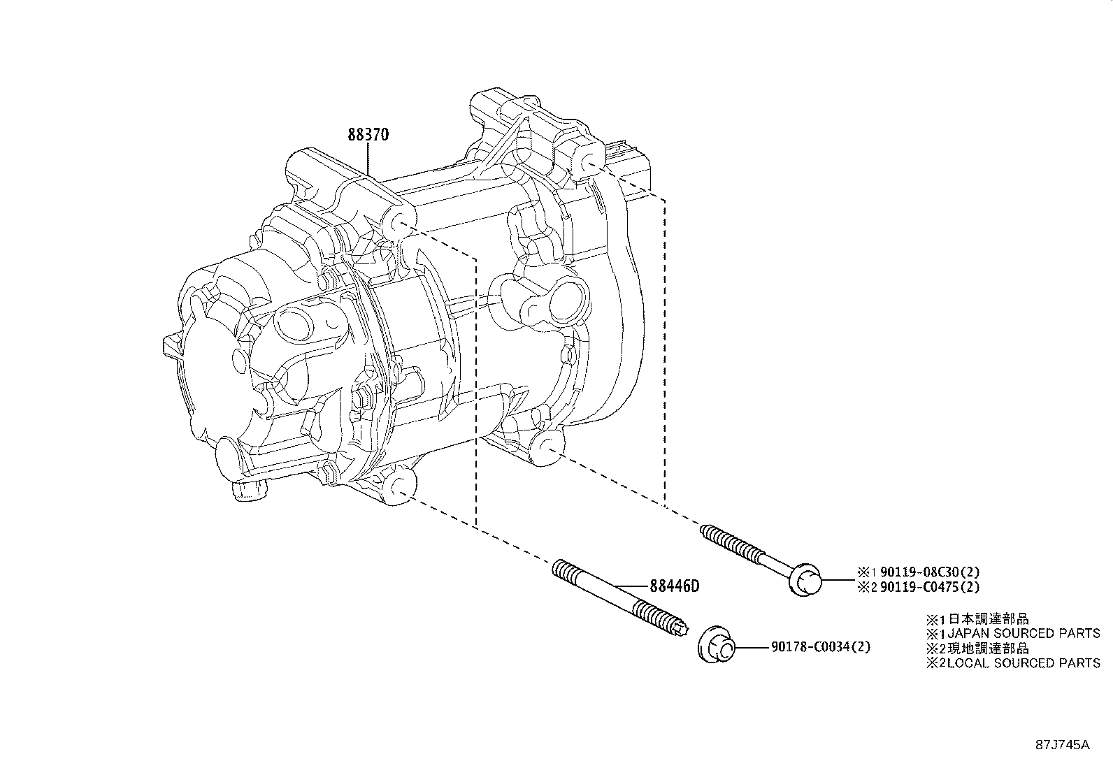 88370-F4010 COMPRESSOR ASSY, W/MOTOR product image