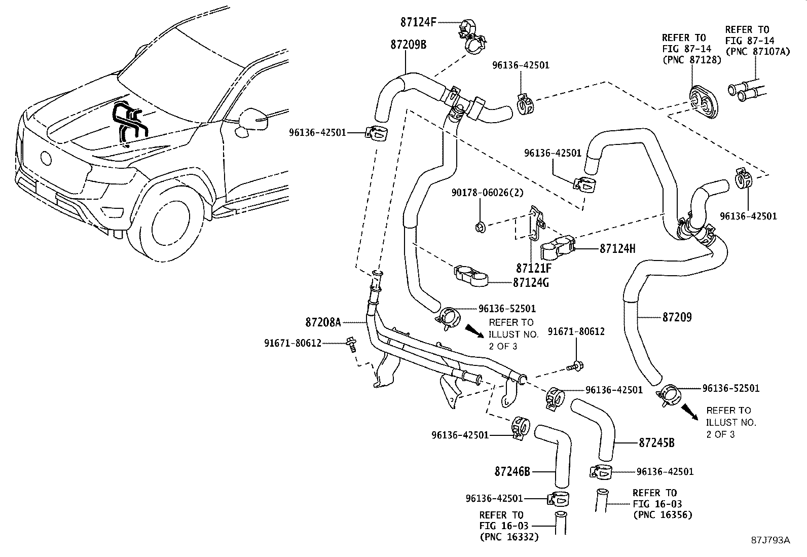 87245-60R60 HOSE, HEATER WATER, OUTLET A product image