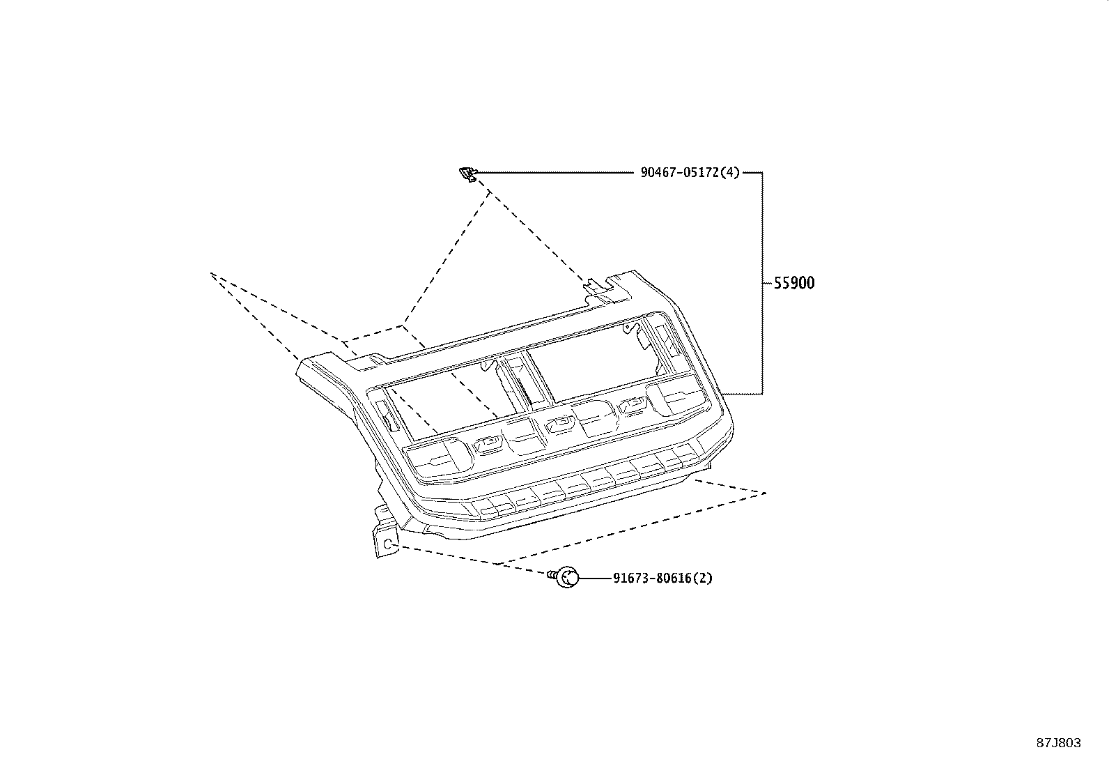 55844-60340 DUCT, HEATER TO REGISTER, NO.2 product image