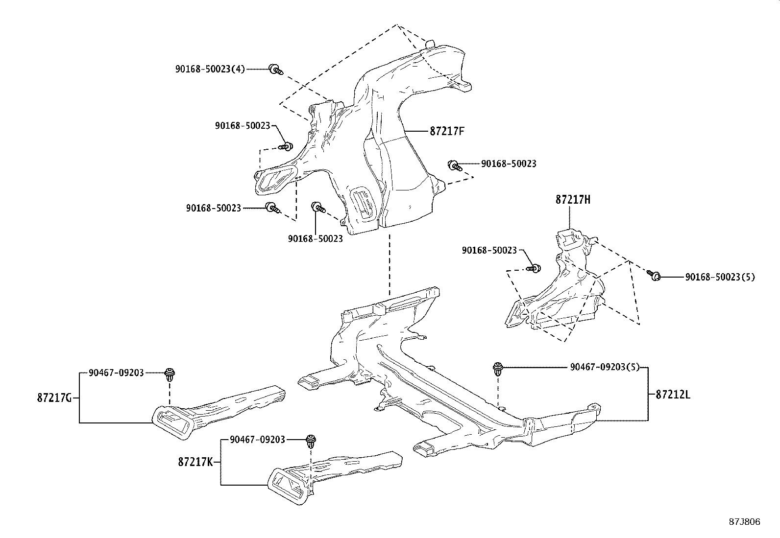 55844-60340 DUCT, HEATER TO REGISTER, NO.2 product image