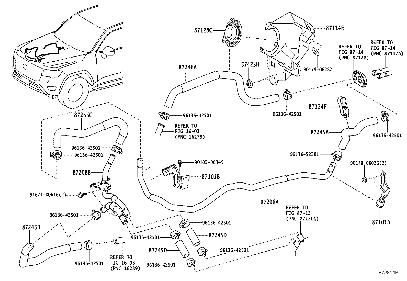 87245-60R60 HOSE, HEATER WATER, OUTLET A product image