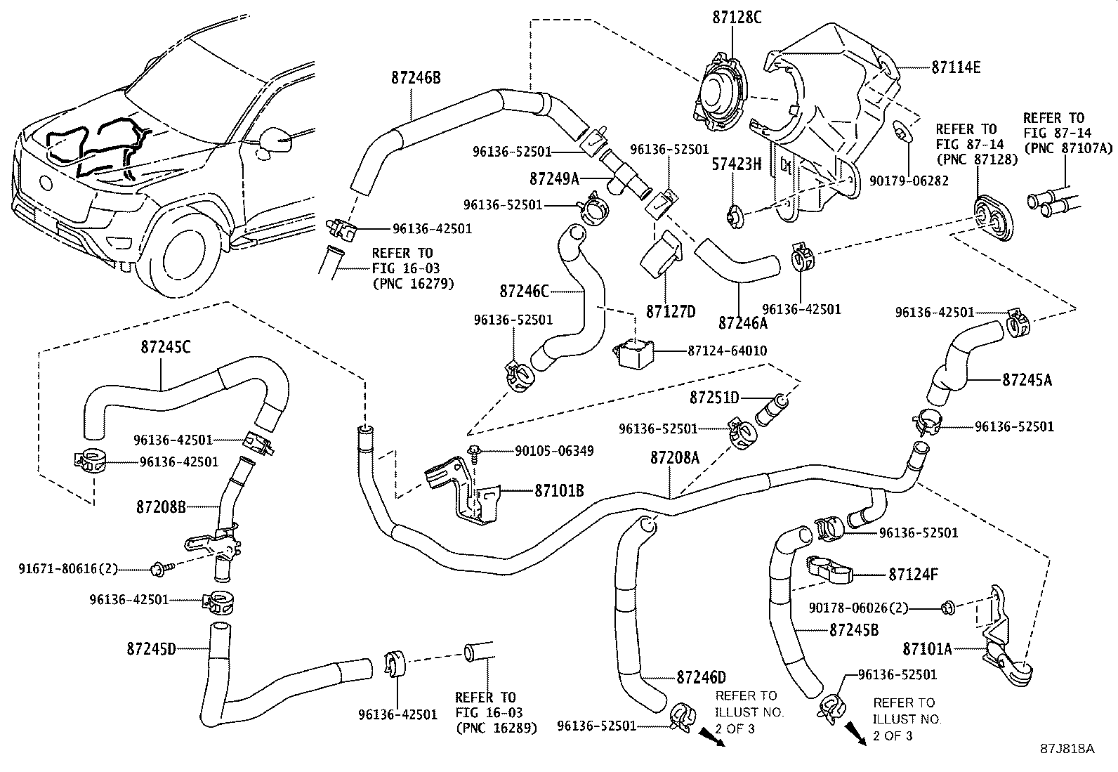 87245-60R60 HOSE, HEATER WATER, OUTLET A product image