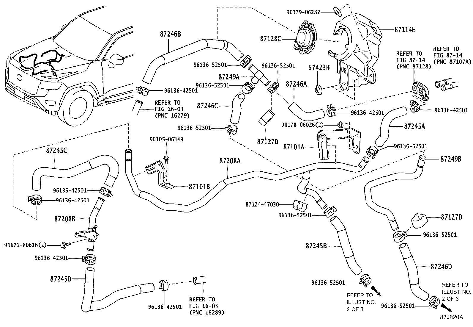 87245-60R60 HOSE, HEATER WATER, OUTLET A product image