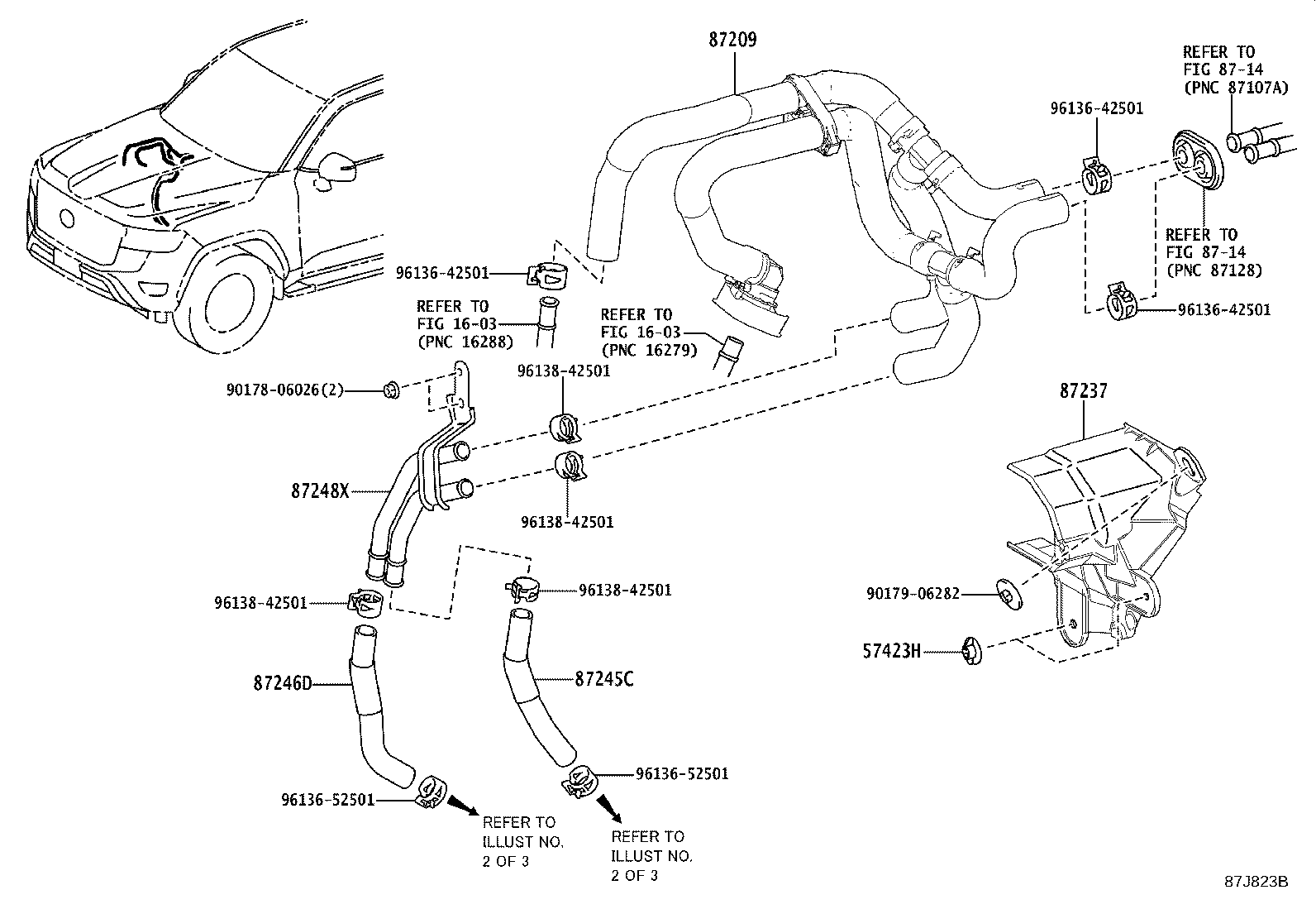 87245-60R60 HOSE, HEATER WATER, OUTLET A product image
