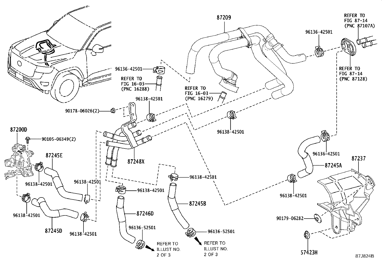 87245-60R60 HOSE, HEATER WATER, OUTLET A product image