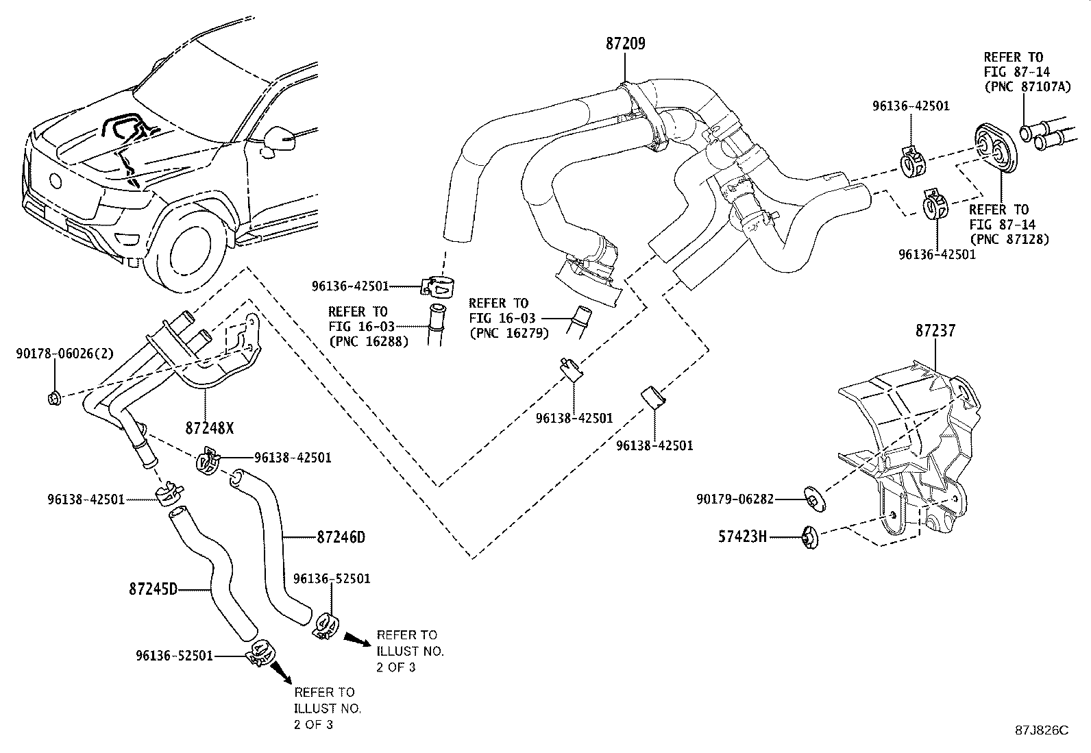 87245-60R60 HOSE, HEATER WATER, OUTLET A product image