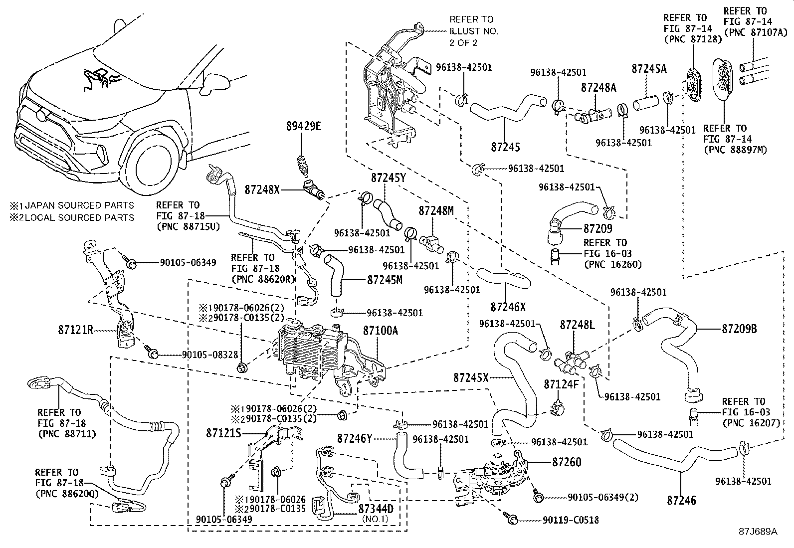 87245-0R320 HOSE, HEATER WATER product image