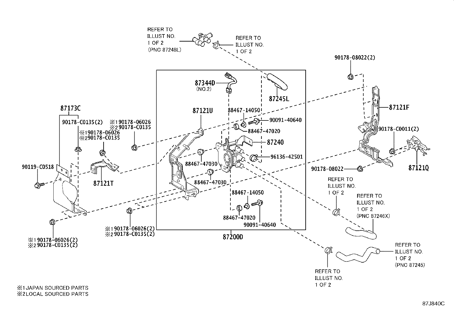 87245-0R320 HOSE, HEATER WATER product image