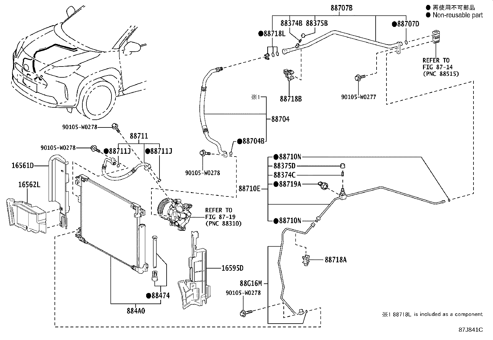 88718-K0010 CLAMP(FOR COOLER REFRIGERANT PIPE), NO.2 product image