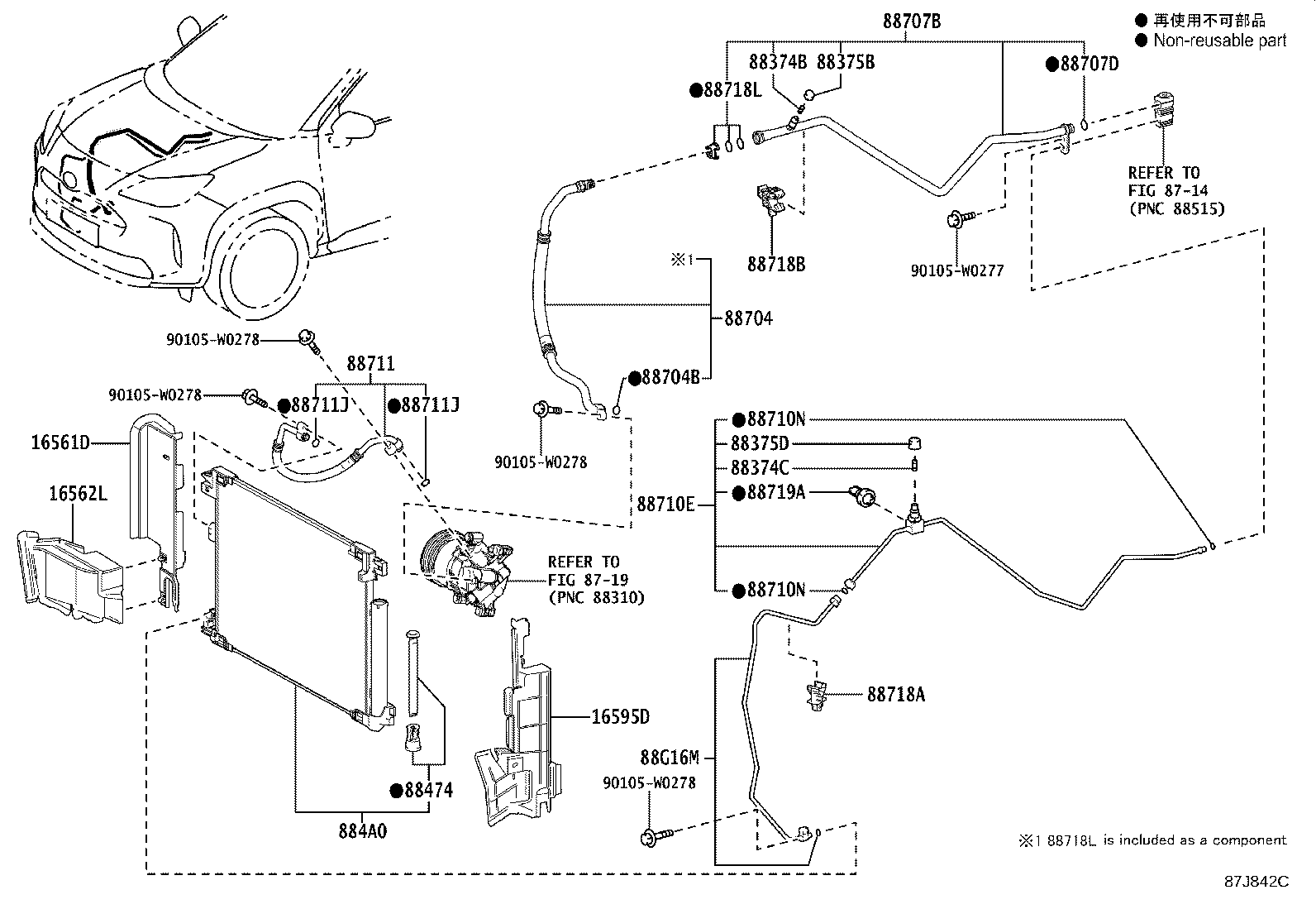 88718-K0010 CLAMP(FOR COOLER REFRIGERANT PIPE), NO.2 product image