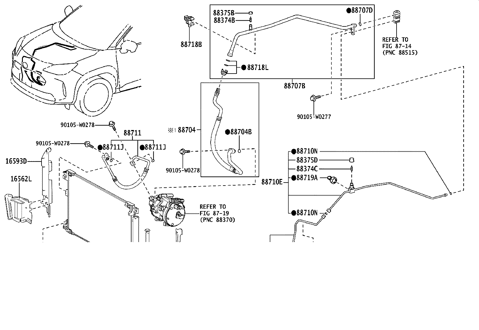 88718-K0010 CLAMP(FOR COOLER REFRIGERANT PIPE), NO.2 product image