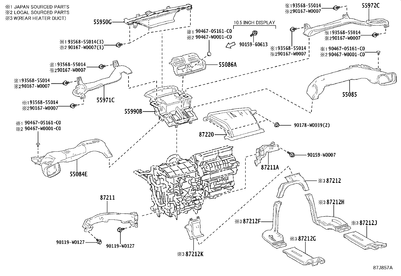 55900-0DP80 CONTROL ASSY, AIR CONDITIONER product image