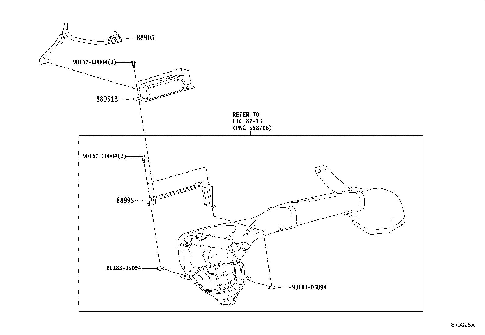 88995-0E010 BRACKET,ION GENERATOR, NO.1 product image