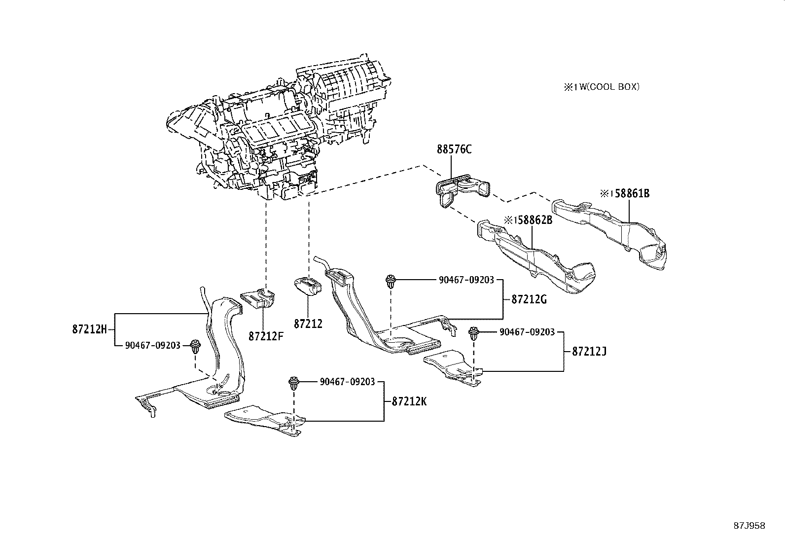 55844-60340 DUCT, HEATER TO REGISTER, NO.2 product image