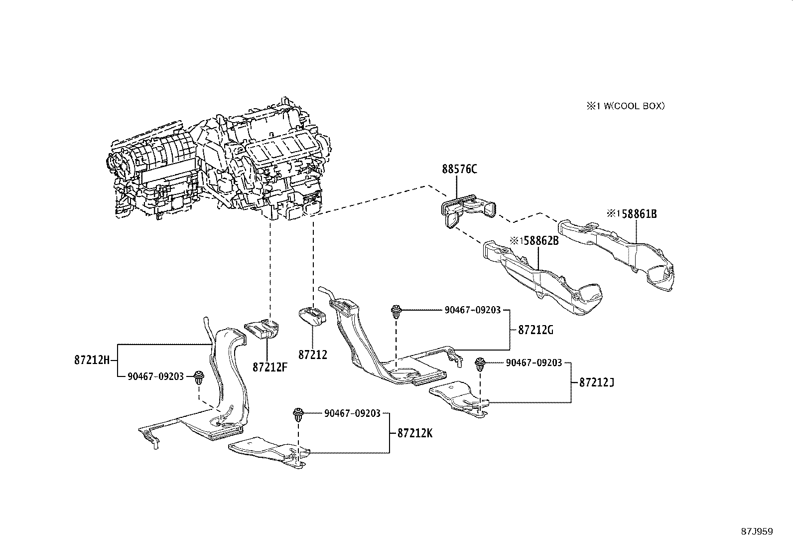 55844-60340 DUCT, HEATER TO REGISTER, NO.2 product image