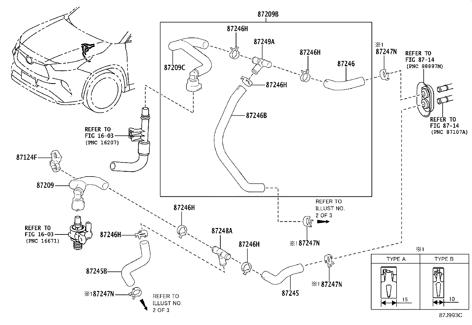 87245-0EA30 HOSE, HEATER WATER, OUTLET A product image
