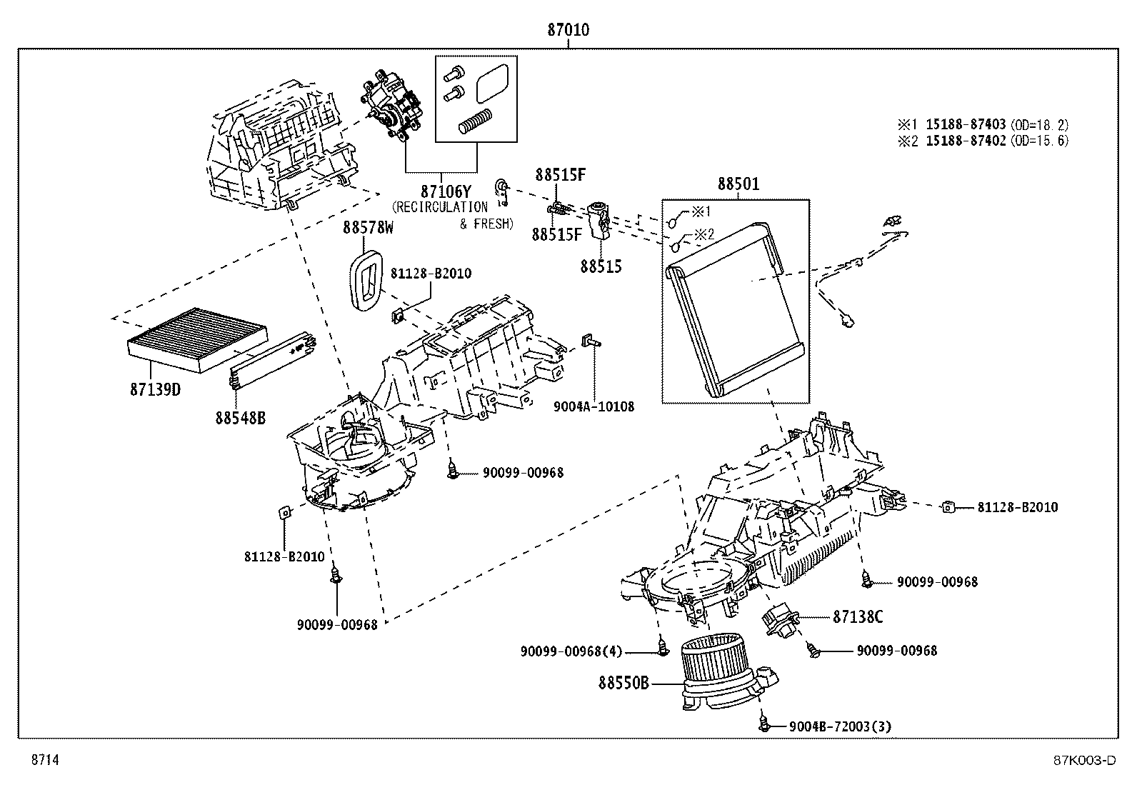 88570-BZ050 GRILLE, AIR OUTLET product image