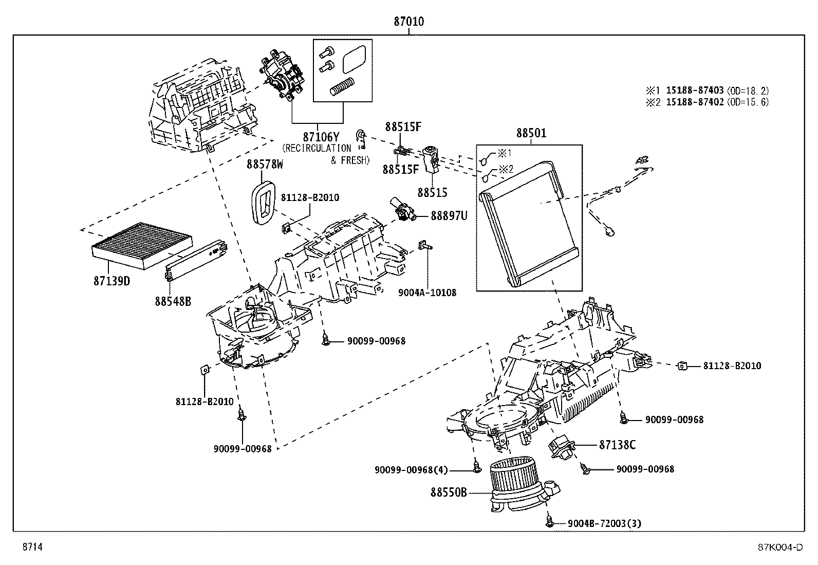 88570-BZ050 GRILLE, AIR OUTLET product image