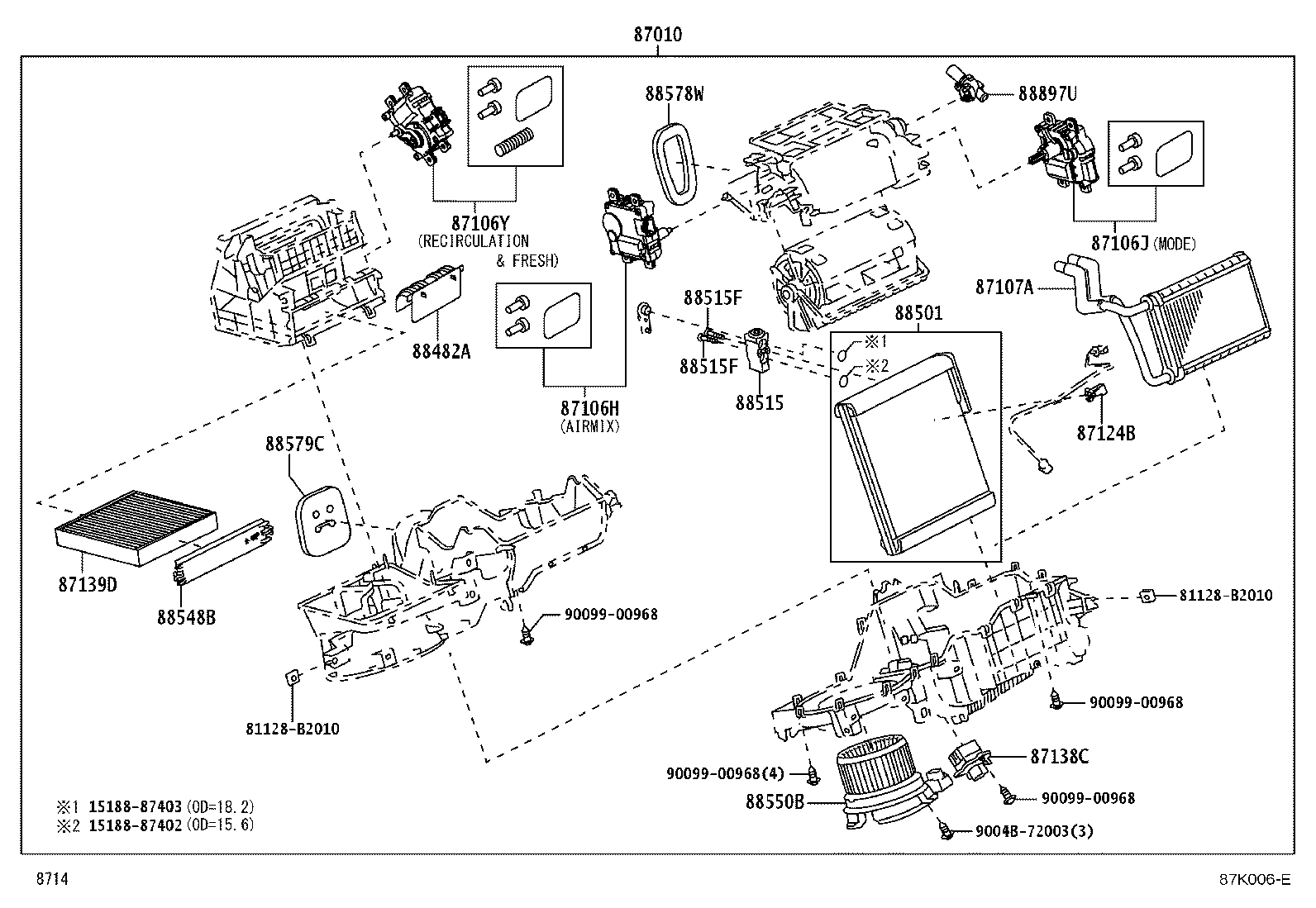 88570-BZ050 GRILLE, AIR OUTLET product image