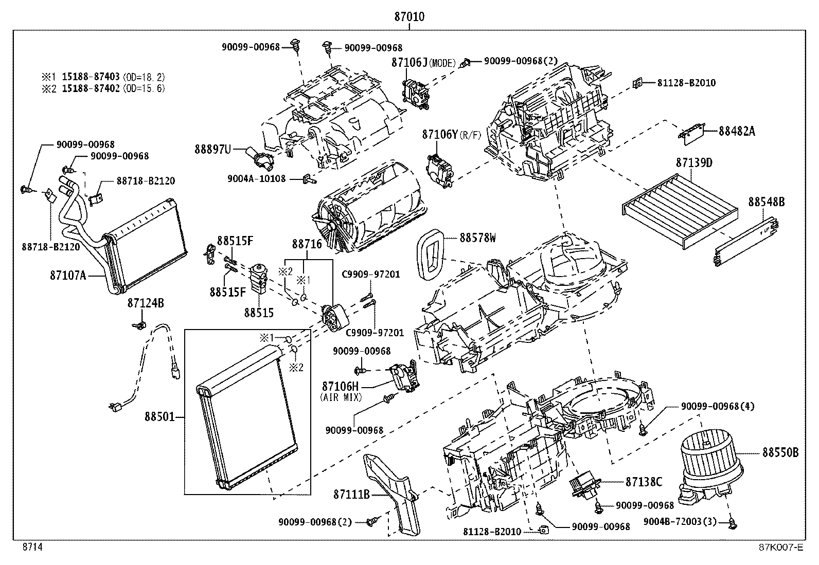 88570-BZ050 GRILLE, AIR OUTLET product image