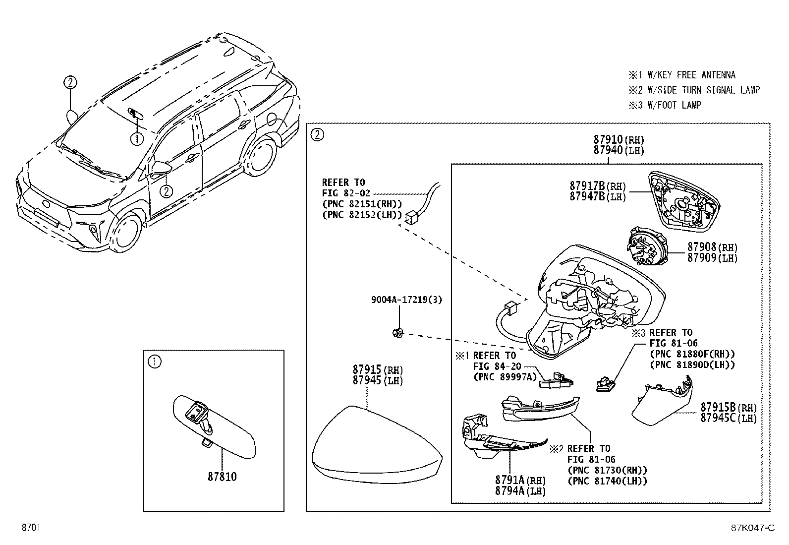 87915-BZ720 COVER, OUTER MIRROR, LOWER RH product image