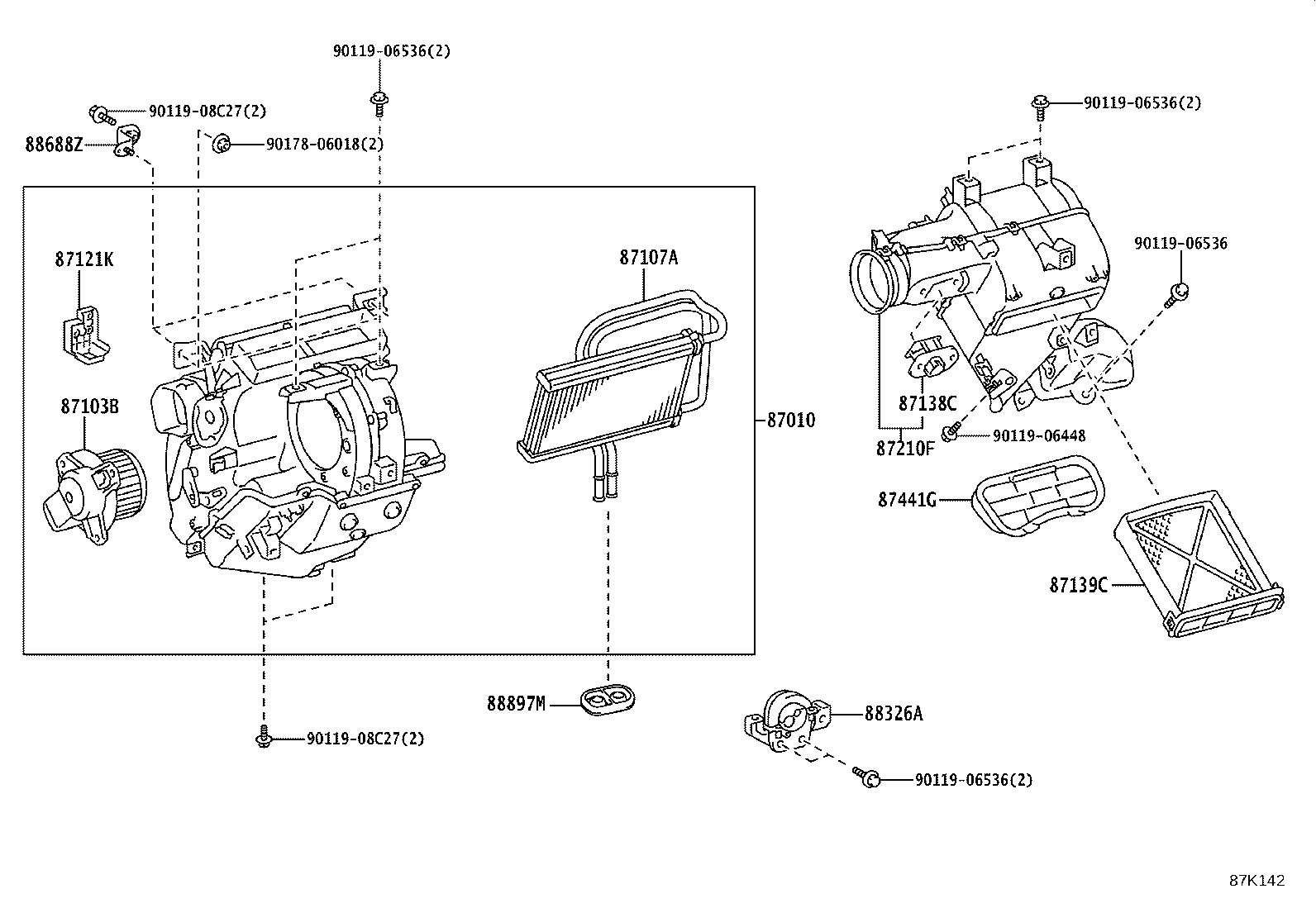 87010-25070 UNIT ASSY, AIR CONDITIONER product image