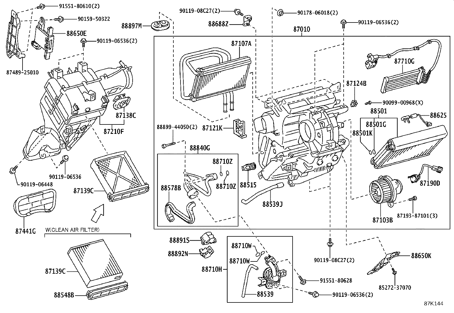 87010-25070 UNIT ASSY, AIR CONDITIONER product image