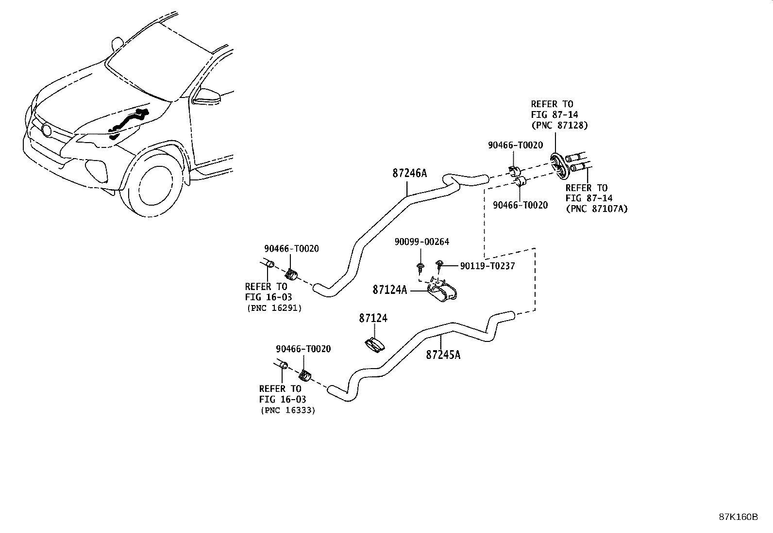 87245-71020 HOSE, HEATER WATER, OUTLET A product image