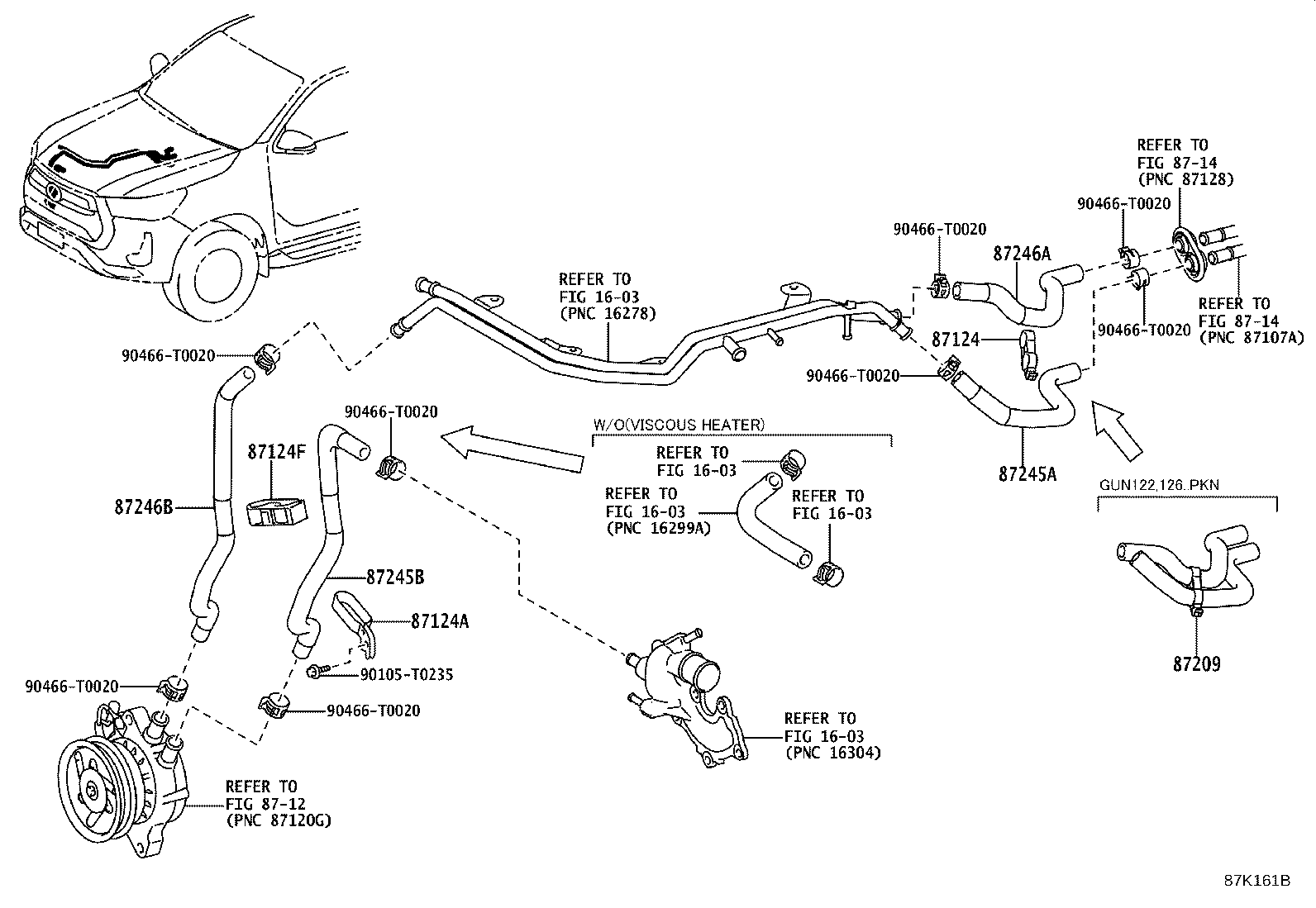Toyota 87245-71010 HOSE, HEATER WATER, INLET A