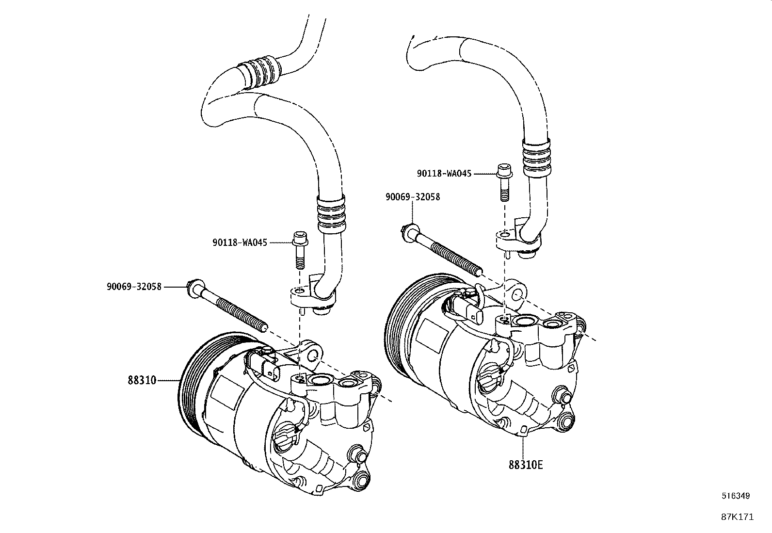 88310-WAA02 COMPRESSOR ASSY, W/PULLEY product image