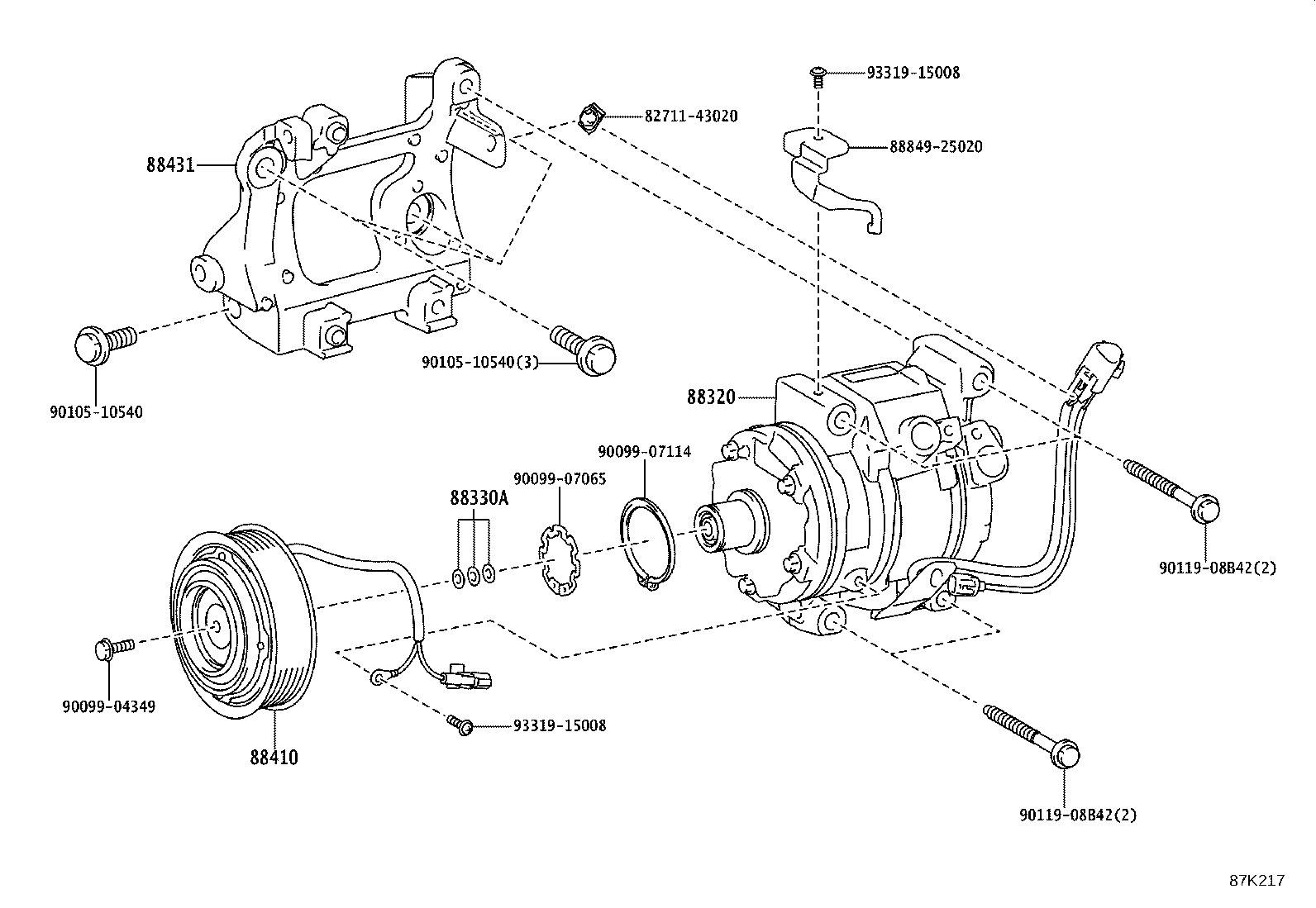 88320-25170 COMPRESSOR ASSY, COOLER product image