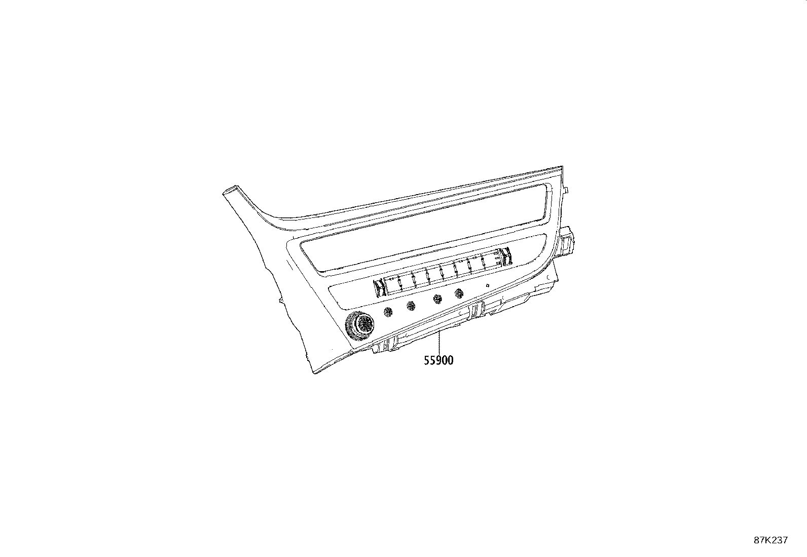 55950-06240 NOZZLE ASSY, DEFROSTER product image