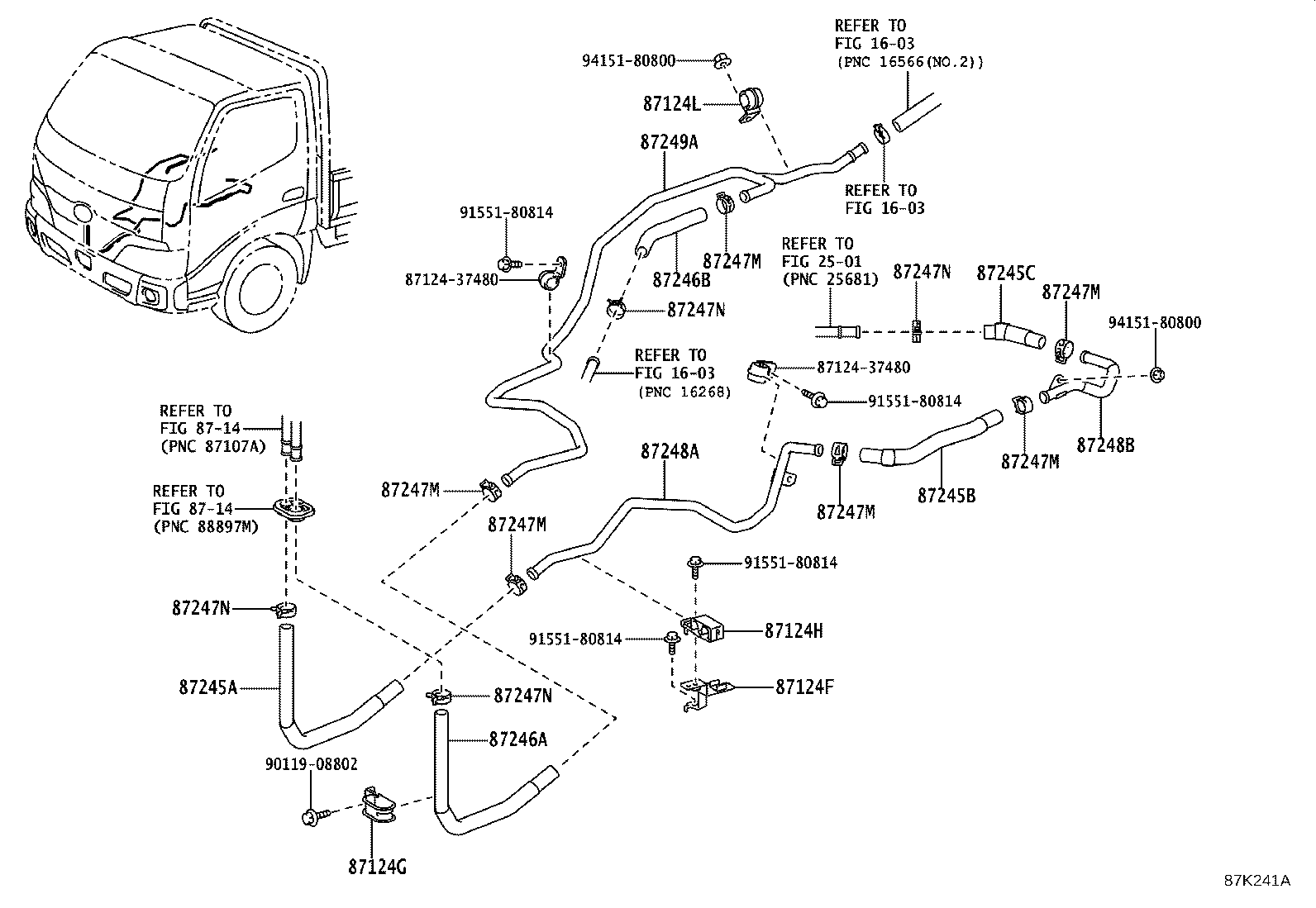 87245-25E00 HOSE, HEATER WATER, INLET B product image