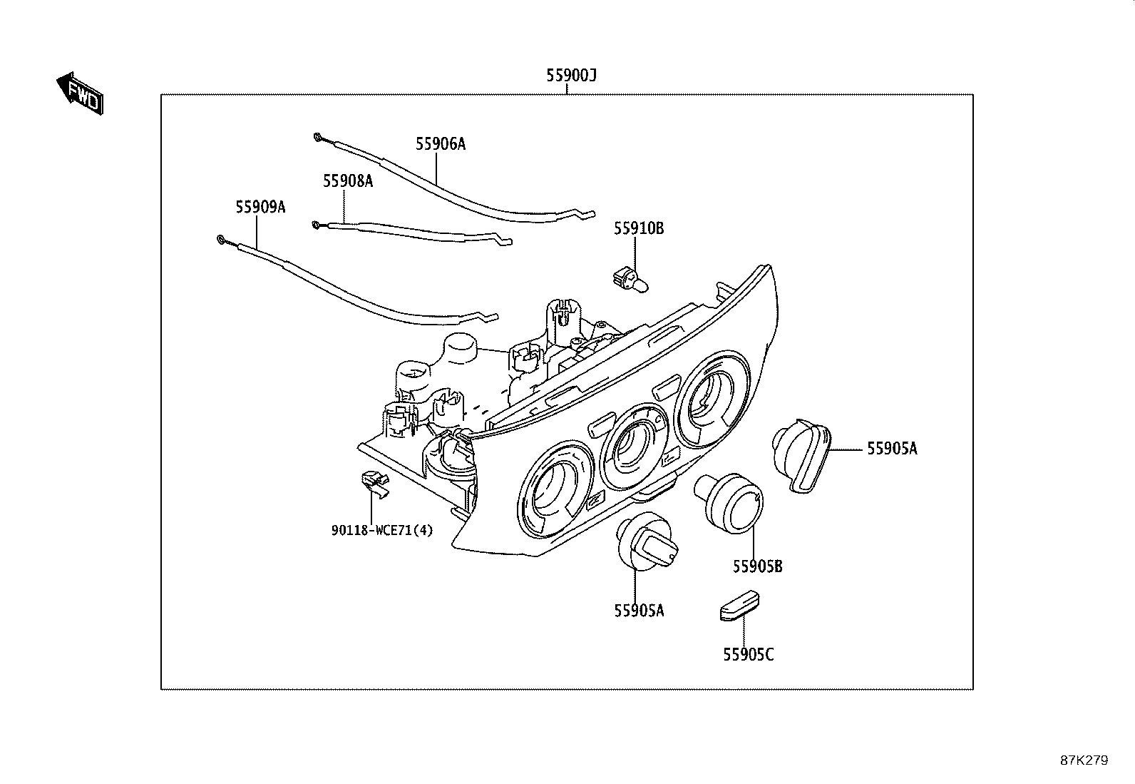 55870-WC008 DUCT SUB-ASSY, HEATER TO REGISTER, NO.2 product image