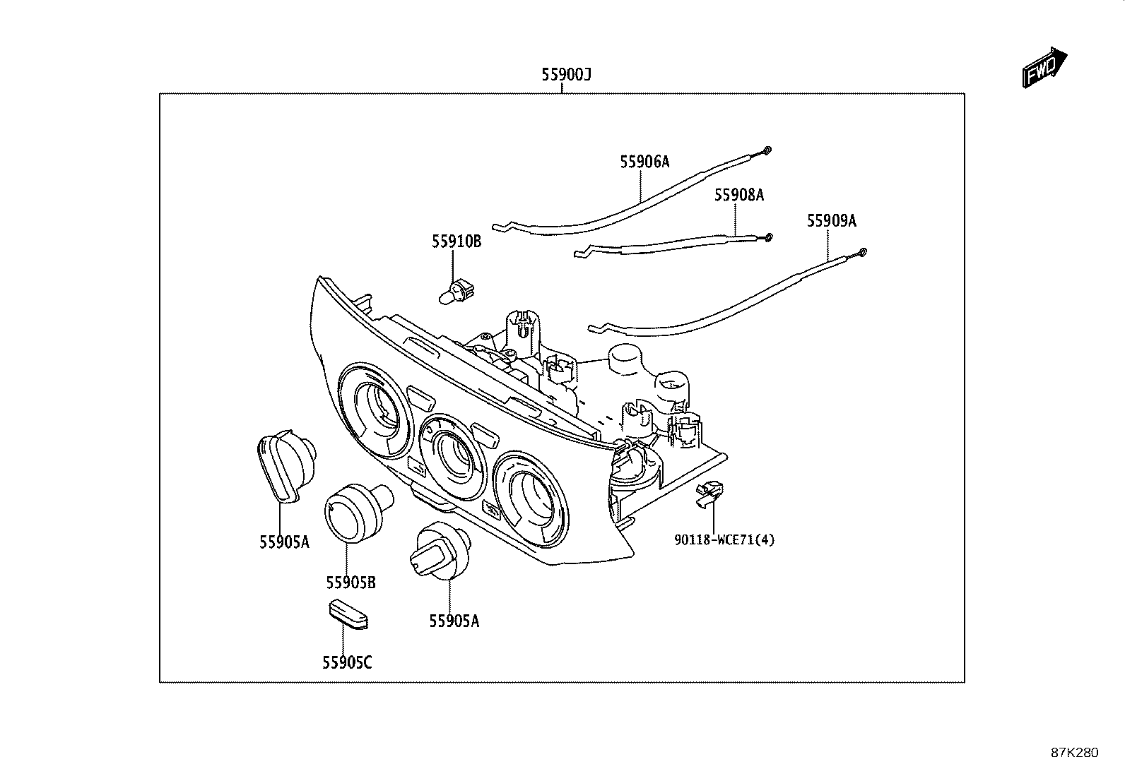 55870-WC008 DUCT SUB-ASSY, HEATER TO REGISTER, NO.2 product image