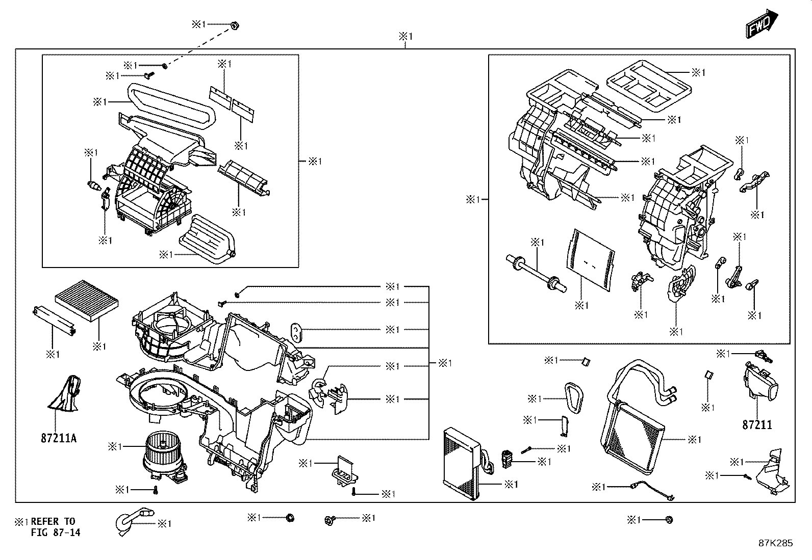 55870-WC008 DUCT SUB-ASSY, HEATER TO REGISTER, NO.2 product image
