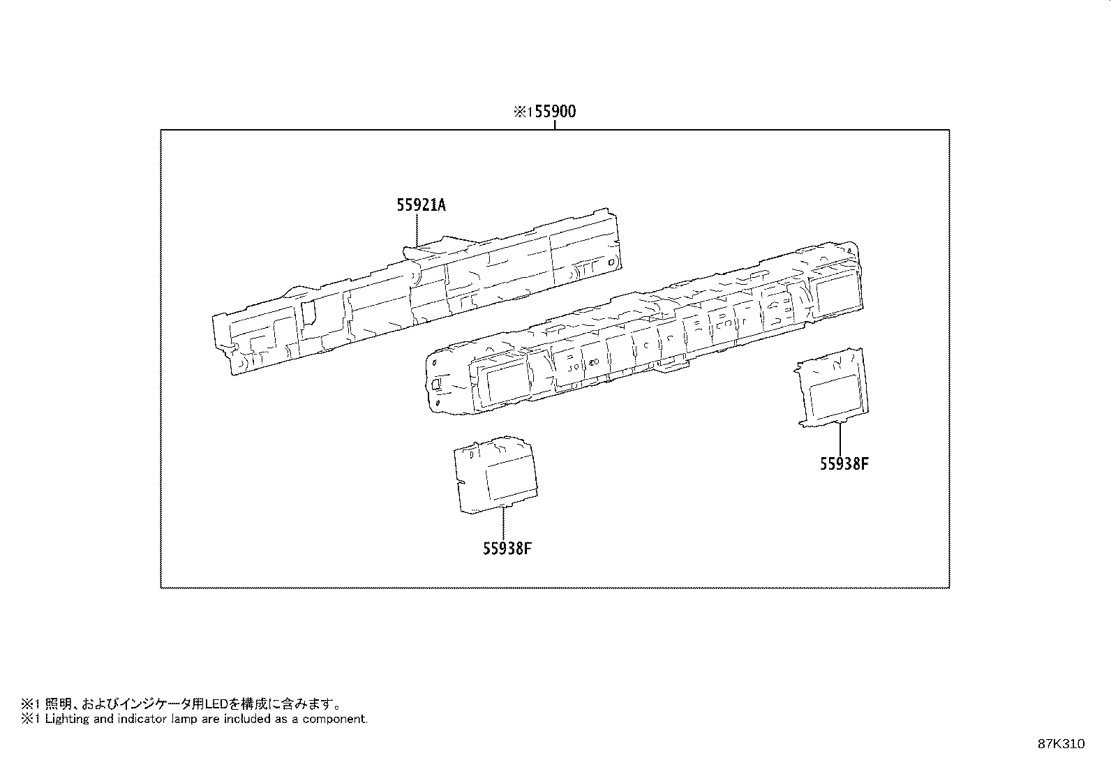 55902-60281 PANEL SUB-ASSY, AIR CONDITIONER product image