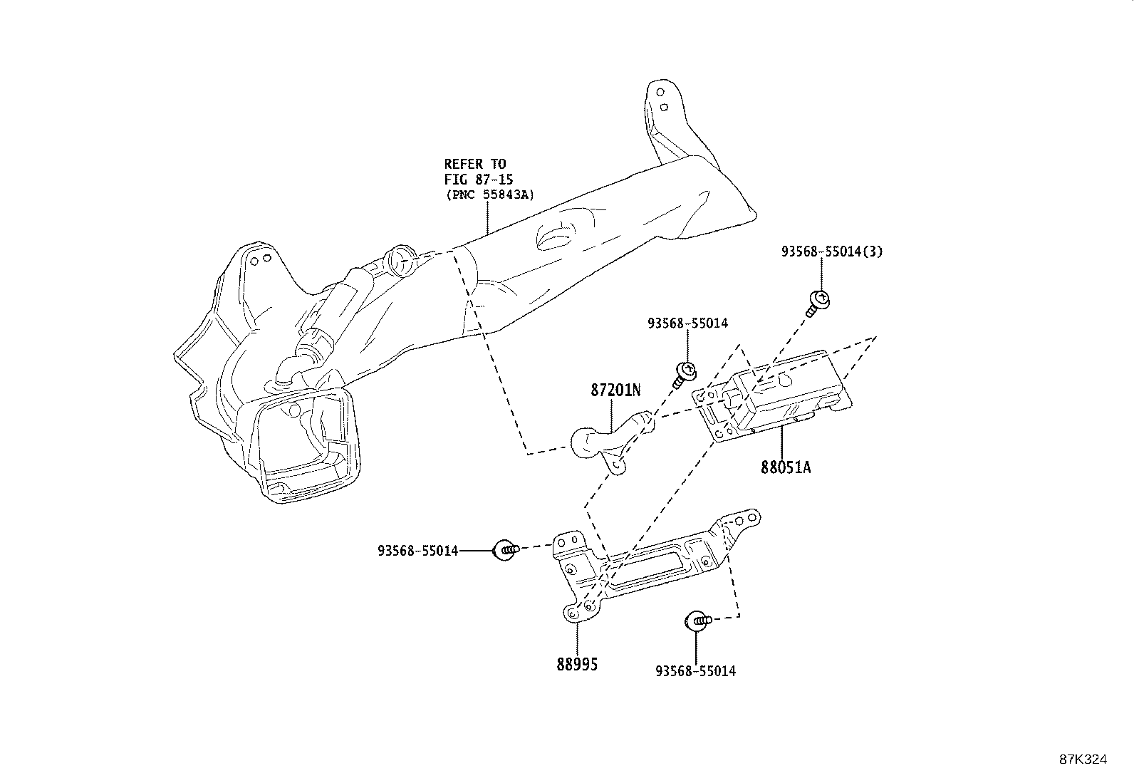87201-78120 DUCT SUB-ASSY, AIR product image