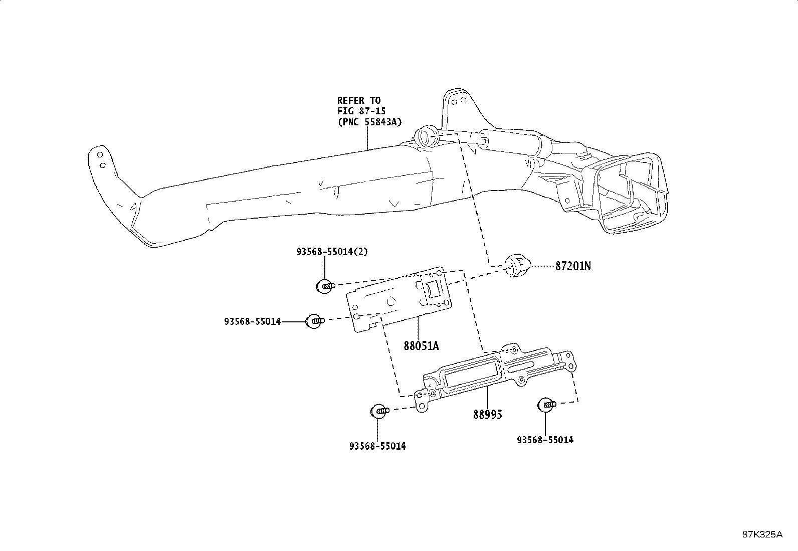 87201-78120 DUCT SUB-ASSY, AIR product image