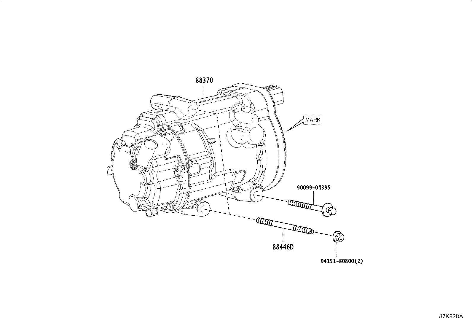 88310-78040 COMPRESSOR ASSY, W/PULLEY product image