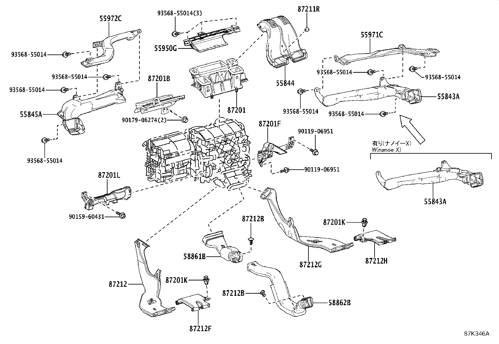 55844-78051 DUCT, HEATER TO REGISTER, NO.2 product image