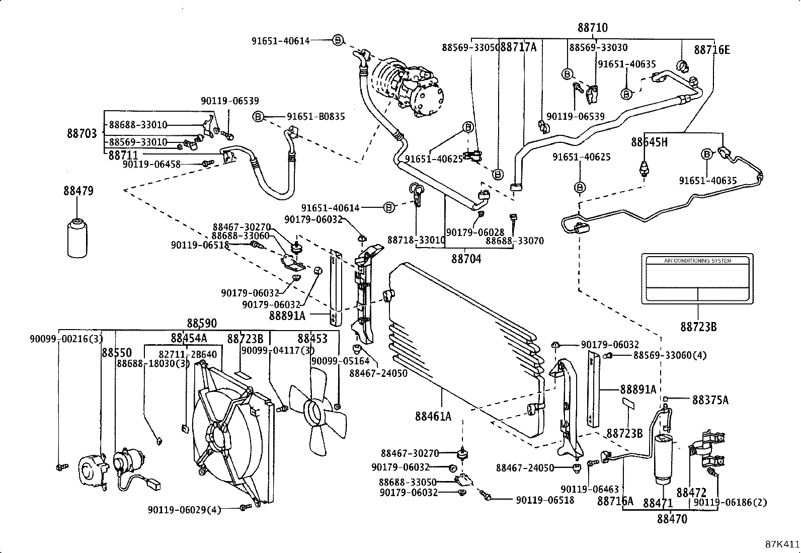 88375-02020 CAP, SERVICE VALVE (FOR COOLER PIPE) product image