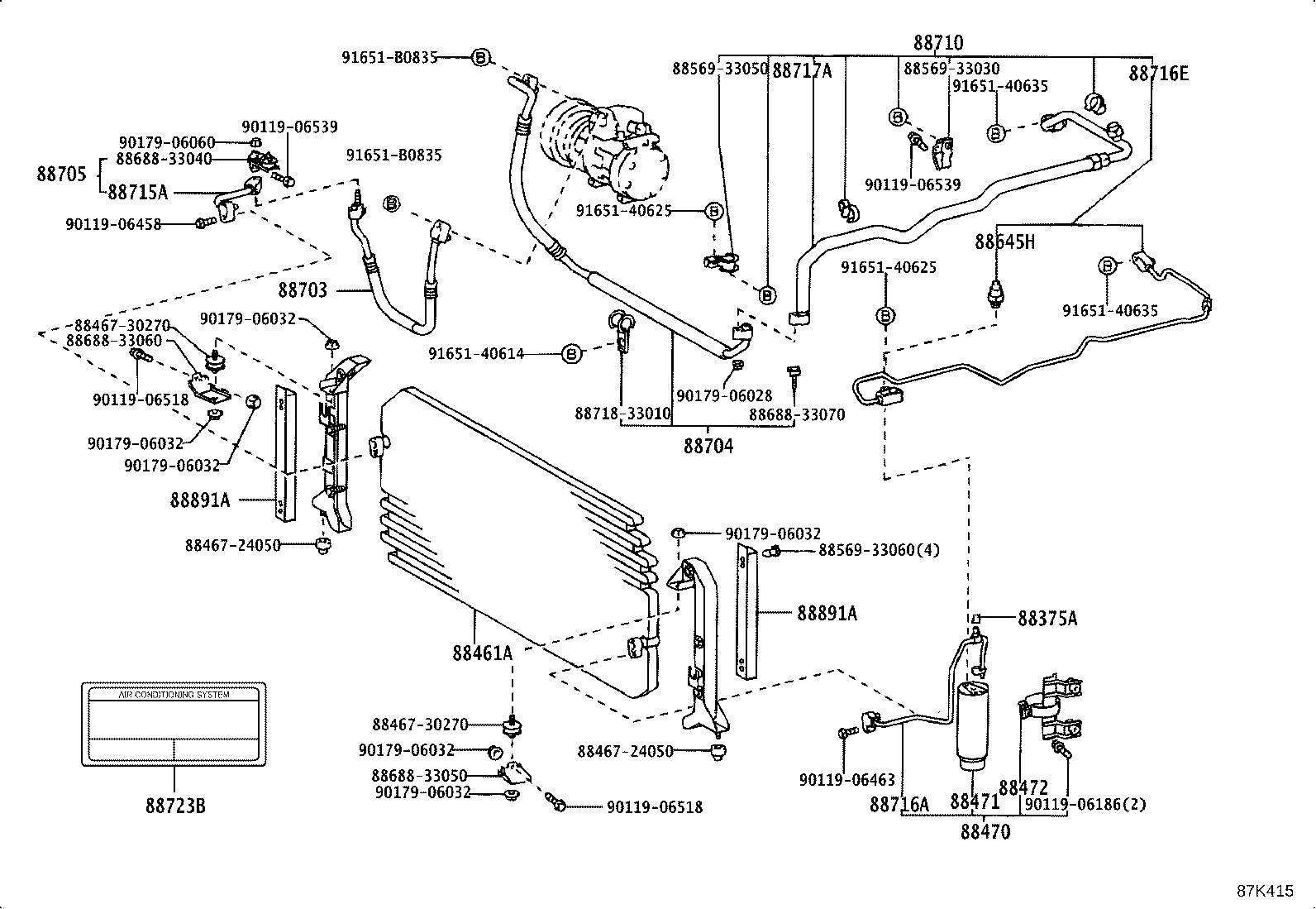 88375-02020 CAP, SERVICE VALVE (FOR COOLER PIPE) product image